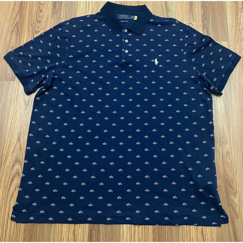 Polo Ralph Lauren Polo Shirt Mens Extra Large RPL Classic Fit Navy